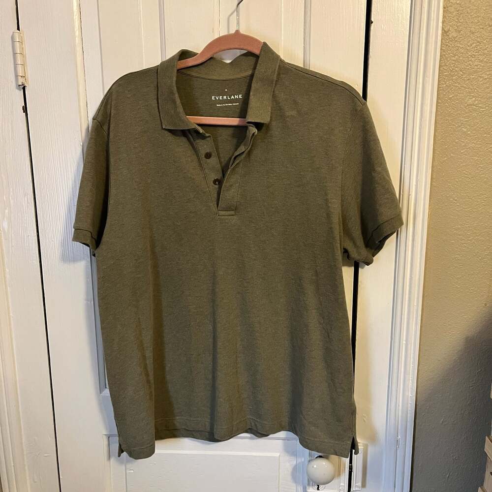 Everlane Men's Performance Polo in Olive Green XL